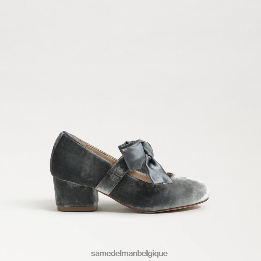 Mary Jane à talon bloc en peluche Sam Edelman enfants bleu fumé JZ0XZ0933 chaussure