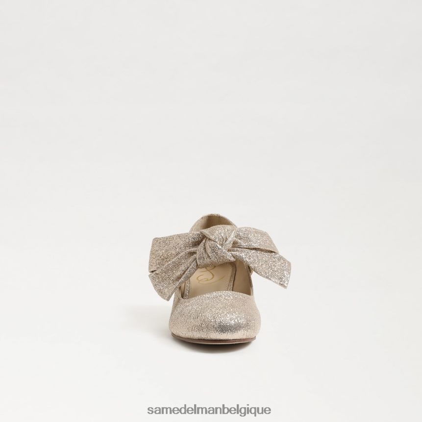 Mary Jane à talon bloc en peluche Sam Edelman enfants feuille d'or JZ0XZ0934 chaussure