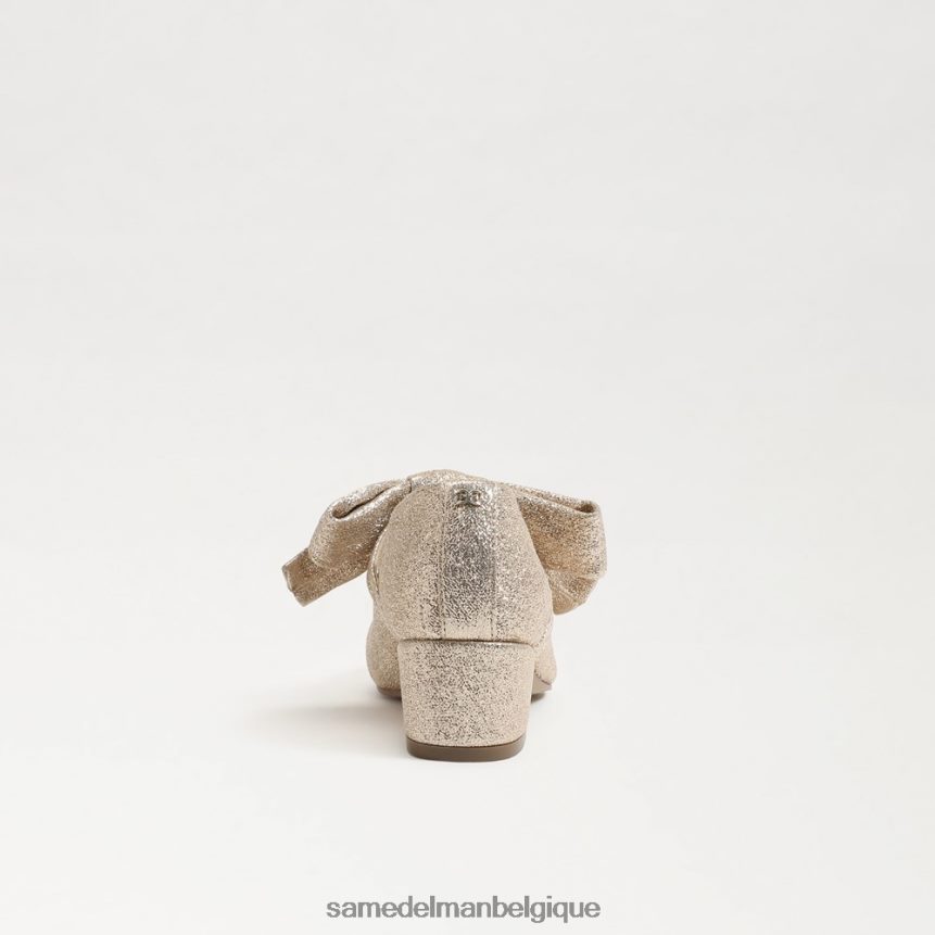 Mary Jane à talon bloc en peluche Sam Edelman enfants feuille d'or JZ0XZ0934 chaussure