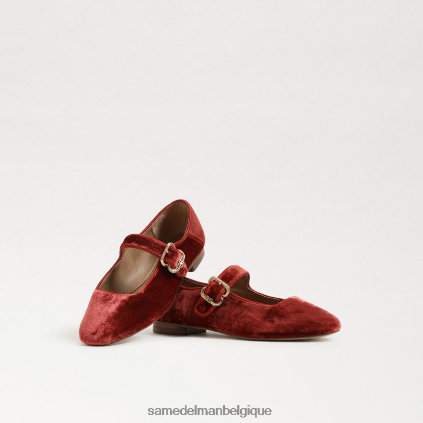 Michaela Mary Jane Sam Edelman enfants velours orange canyon JZ0XZ0912 chaussure