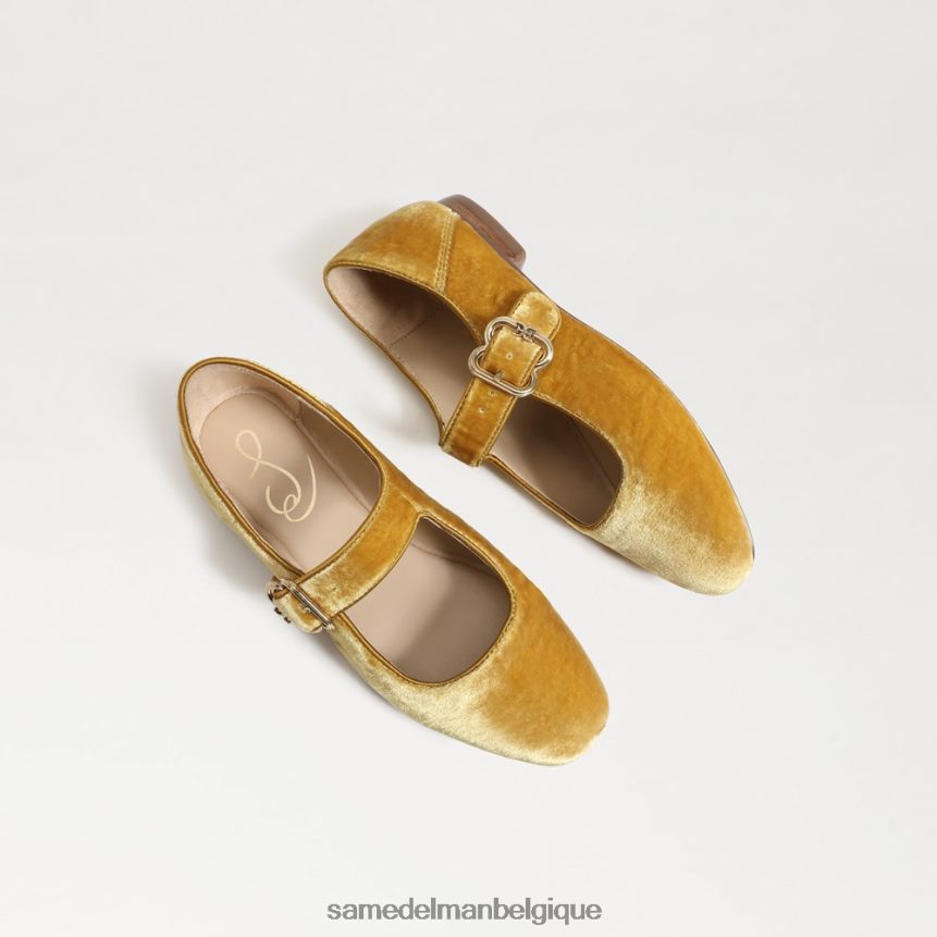 Michaela Mary Jane Sam Edelman enfants velours safran JZ0XZ0913 chaussure