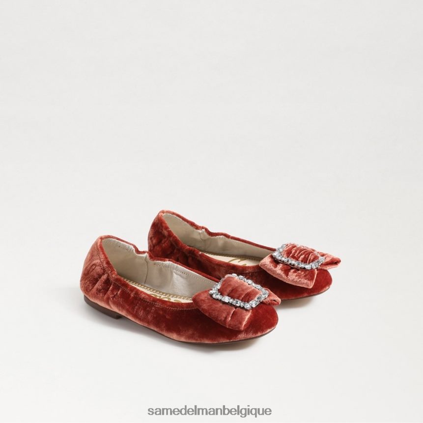 ballerine farah Sam Edelman enfants velours orange canyon JZ0XZ01058 chaussure