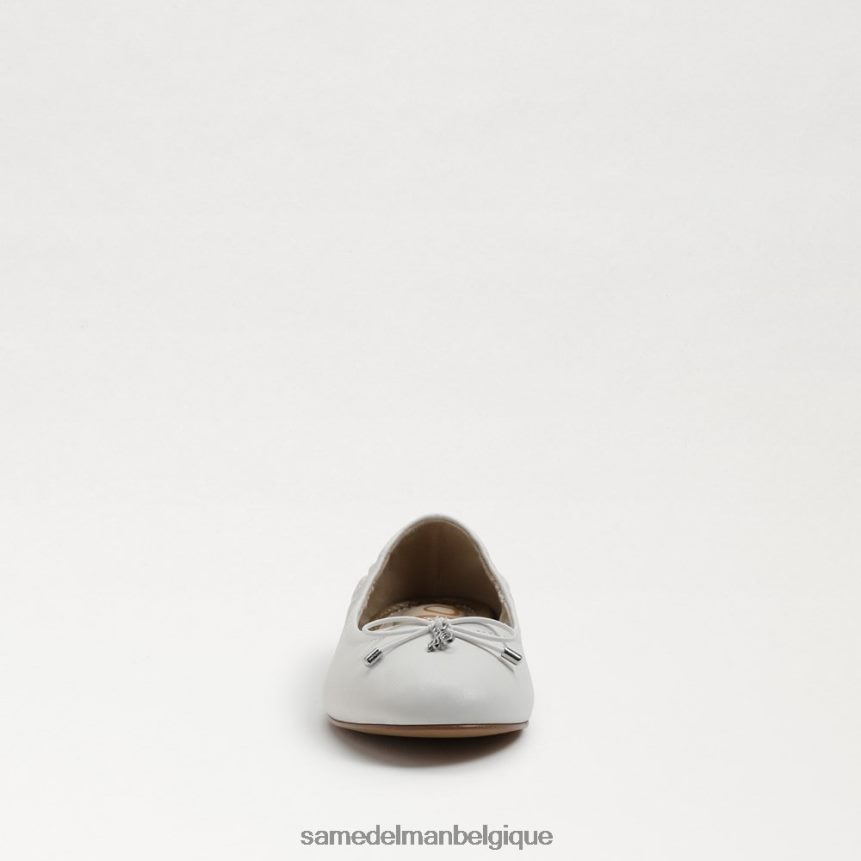 ballerines Felicia Sam Edelman enfants cuir blanc brillant JZ0XZ0991 chaussure