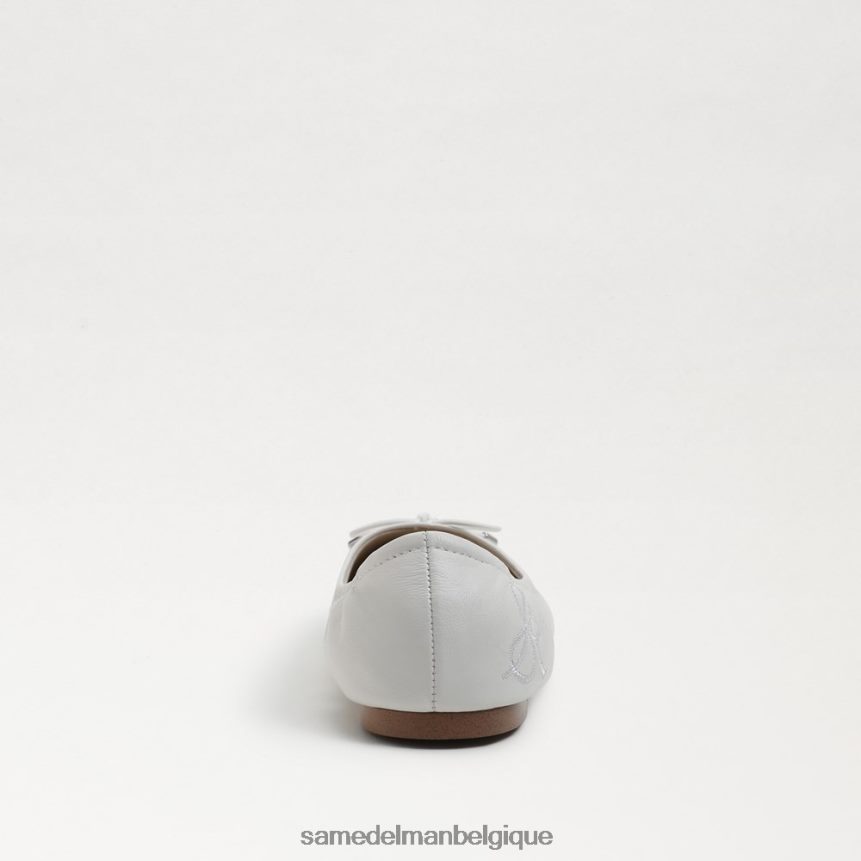 ballerines Felicia Sam Edelman enfants cuir blanc brillant JZ0XZ0991 chaussure