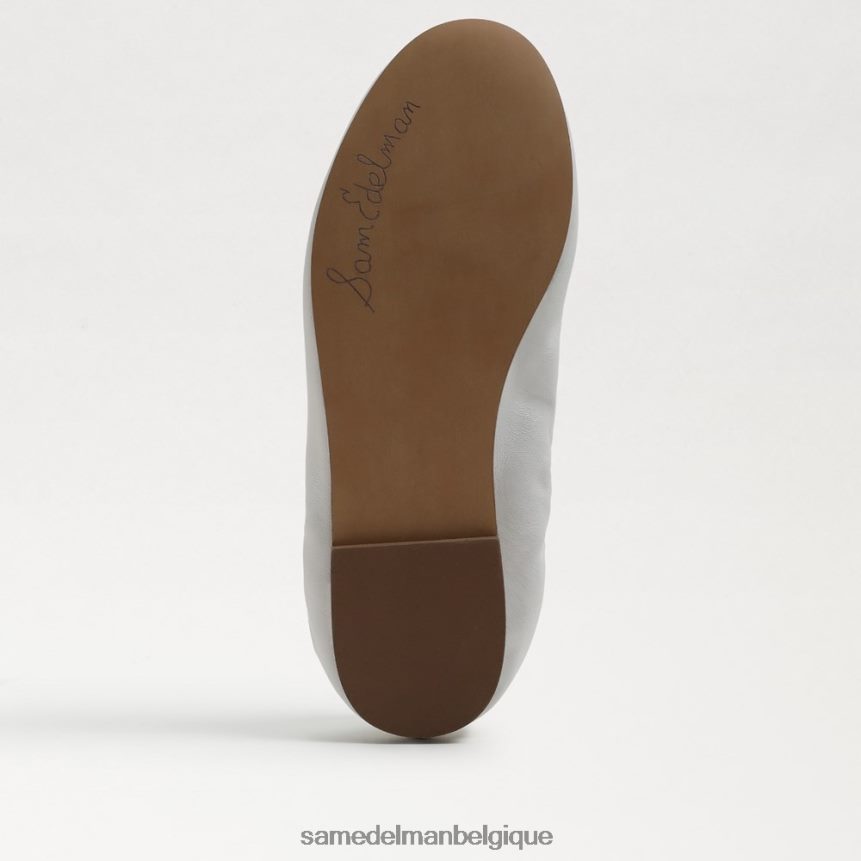 ballerines Felicia Sam Edelman enfants cuir blanc brillant JZ0XZ0991 chaussure