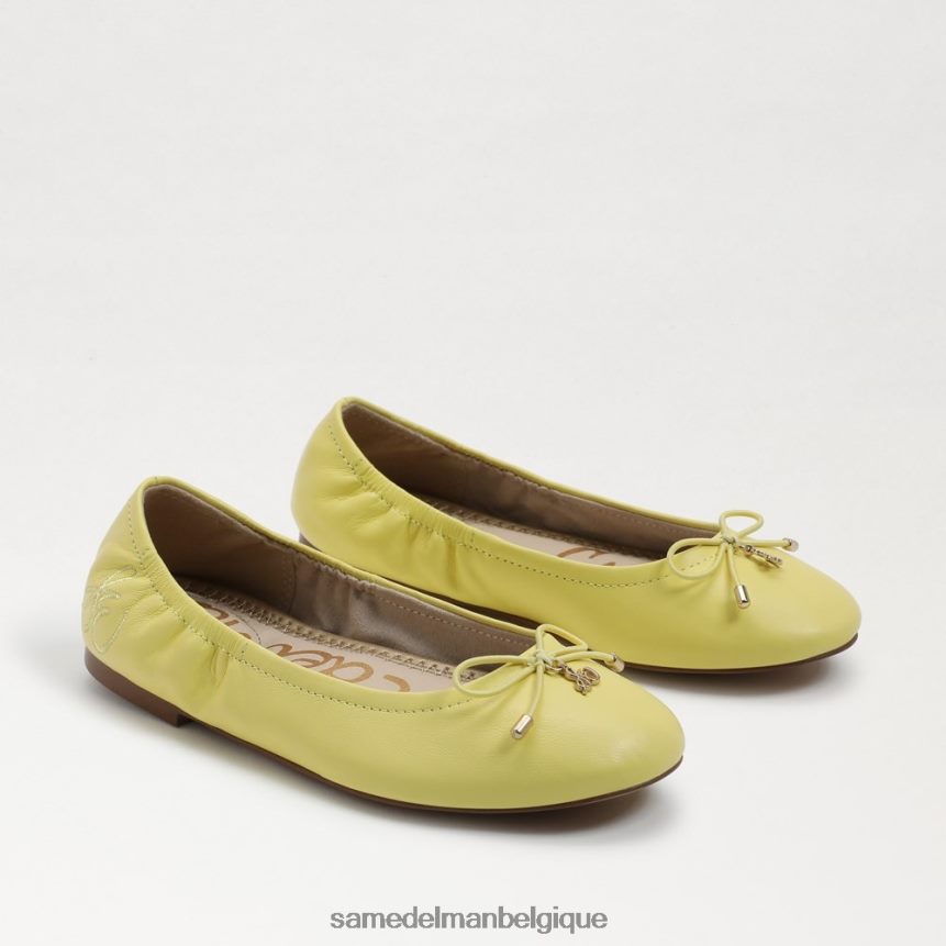 ballerines Felicia Sam Edelman enfants cuir jaune beurre JZ0XZ0992 chaussure