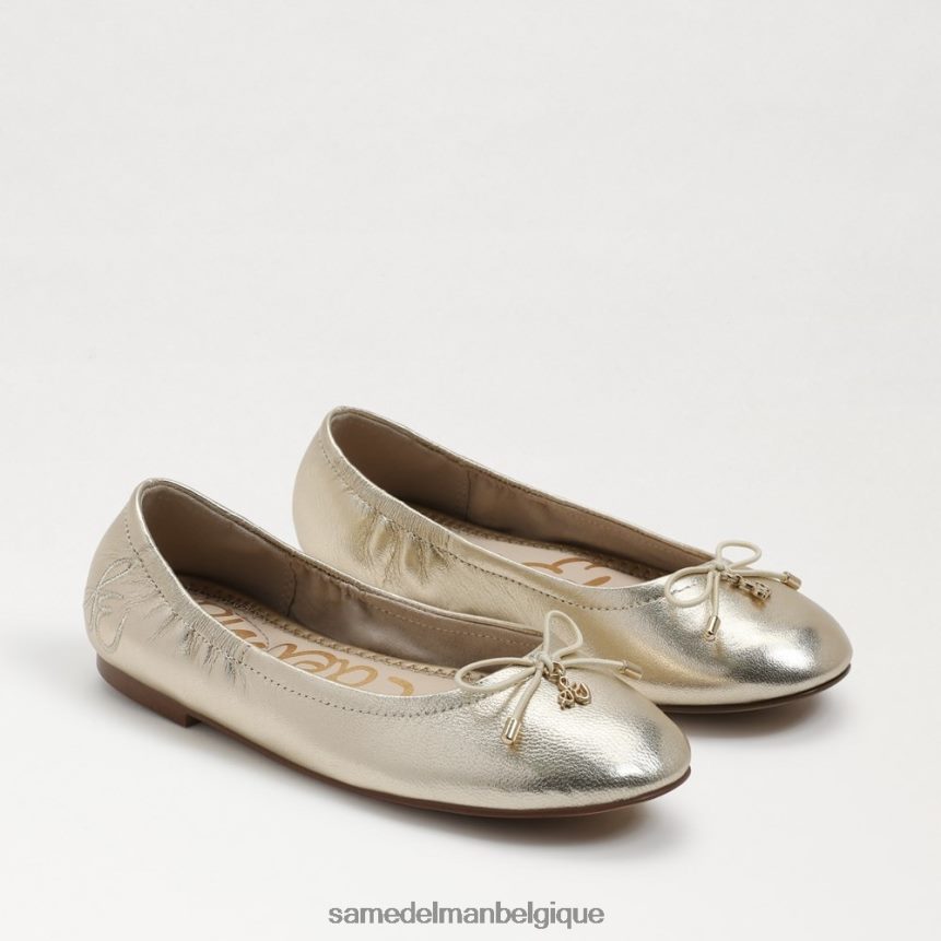 ballerines Felicia Sam Edelman enfants cuir à la feuille d'or JZ0XZ0993 chaussure