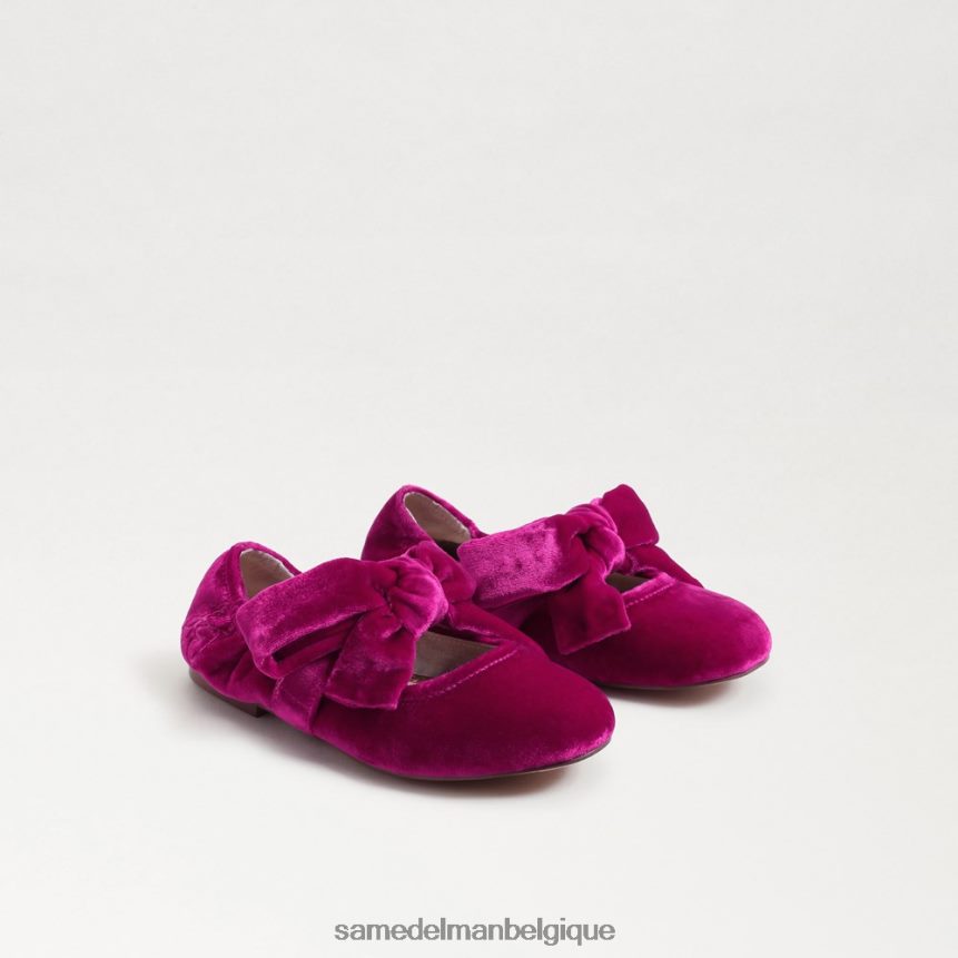 ballerines Felicity Sam Edelman enfants velours framboise JZ0XZ01022 chaussure