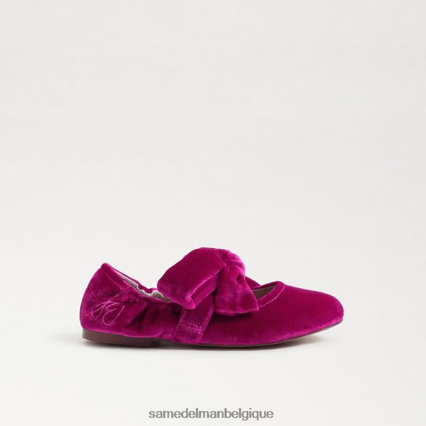 ballerines Felicity Sam Edelman enfants velours framboise JZ0XZ01022 chaussure