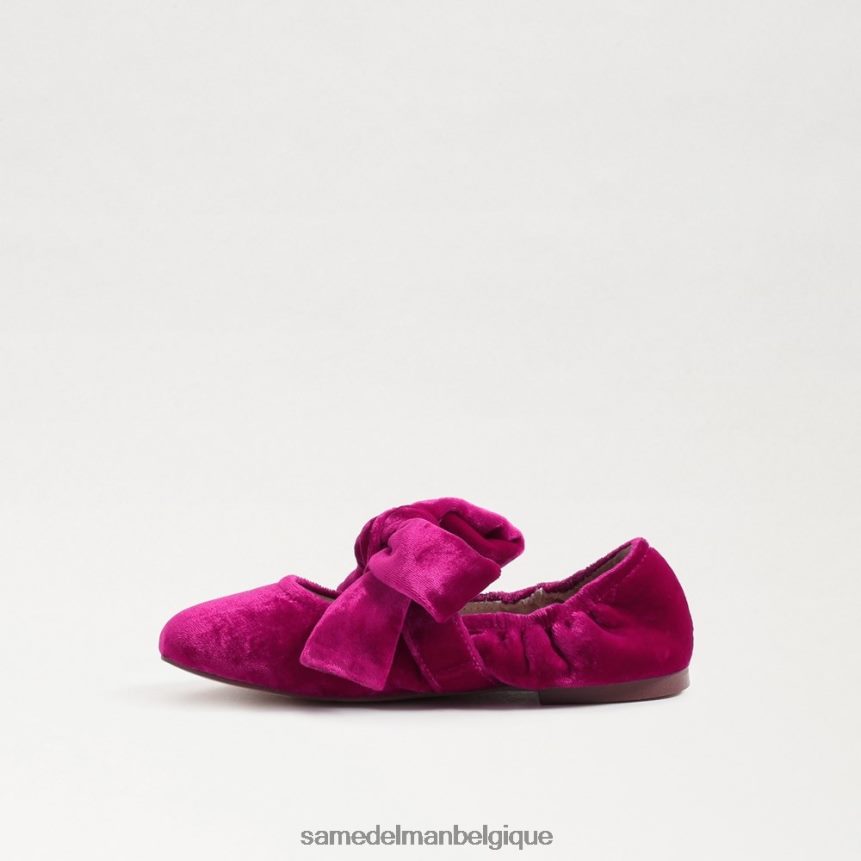 ballerines Felicity Sam Edelman enfants velours framboise JZ0XZ01022 chaussure