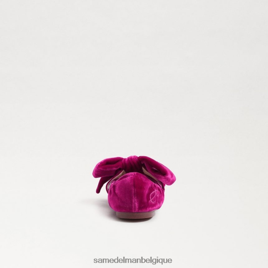 ballerines Felicity Sam Edelman enfants velours framboise JZ0XZ01022 chaussure