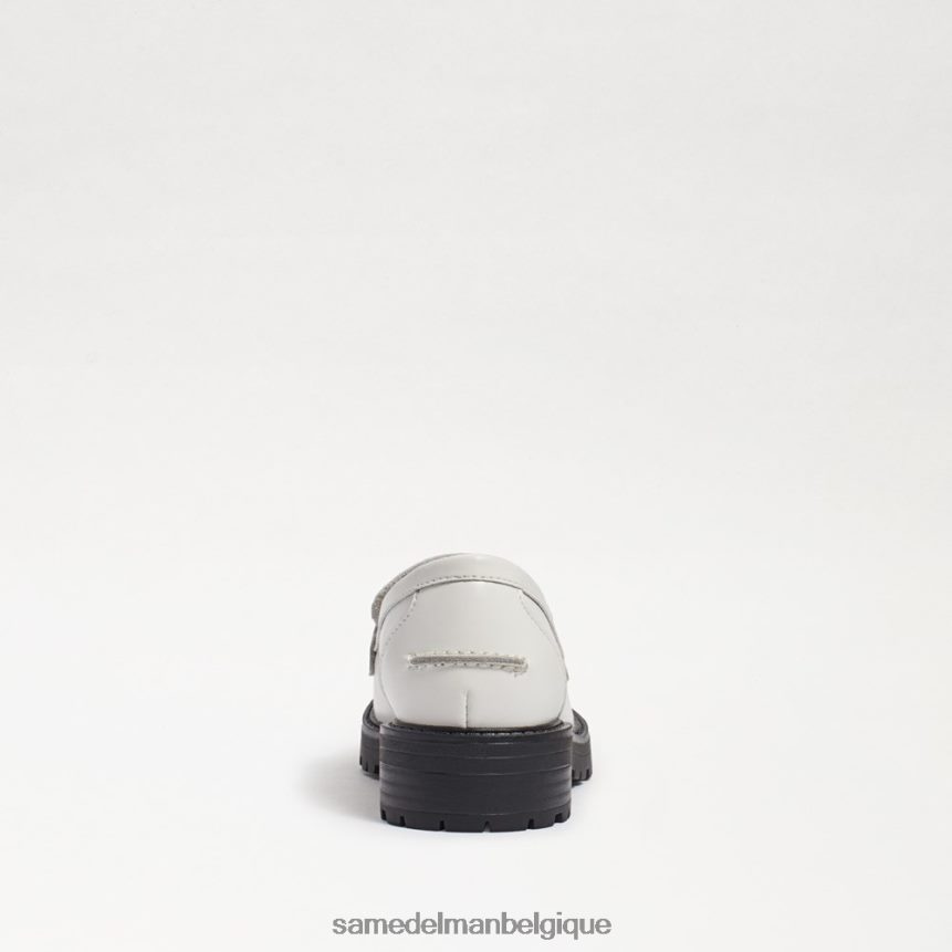 mocassin tully Sam Edelman enfants cuir box blanc brillant JZ0XZ0921 chaussure