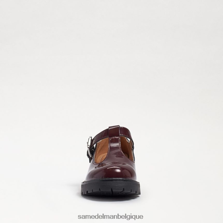 mocassins taelor à semelle crantée Sam Edelman enfants cuir de boîte malbec JZ0XZ0929 chaussure