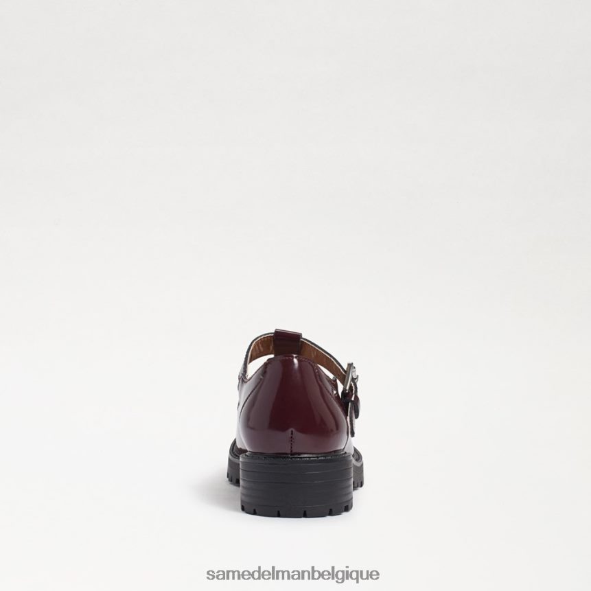 mocassins taelor à semelle crantée Sam Edelman enfants cuir de boîte malbec JZ0XZ0929 chaussure