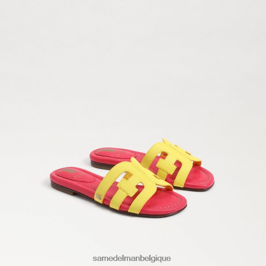 sandale à enfiler baie Sam Edelman enfants jaune mimosa/ultra fuscia JZ0XZ0886 chaussure