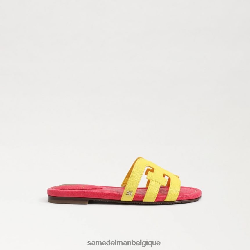 sandale à enfiler baie Sam Edelman enfants jaune mimosa/ultra fuscia JZ0XZ0886 chaussure