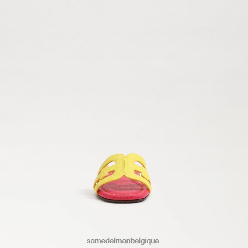 sandale à enfiler baie Sam Edelman enfants jaune mimosa/ultra fuscia JZ0XZ0886 chaussure