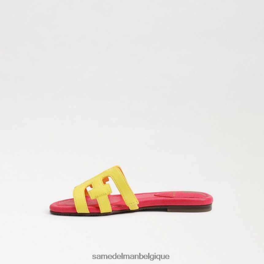 sandale à enfiler baie Sam Edelman enfants jaune mimosa/ultra fuscia JZ0XZ0886 chaussure