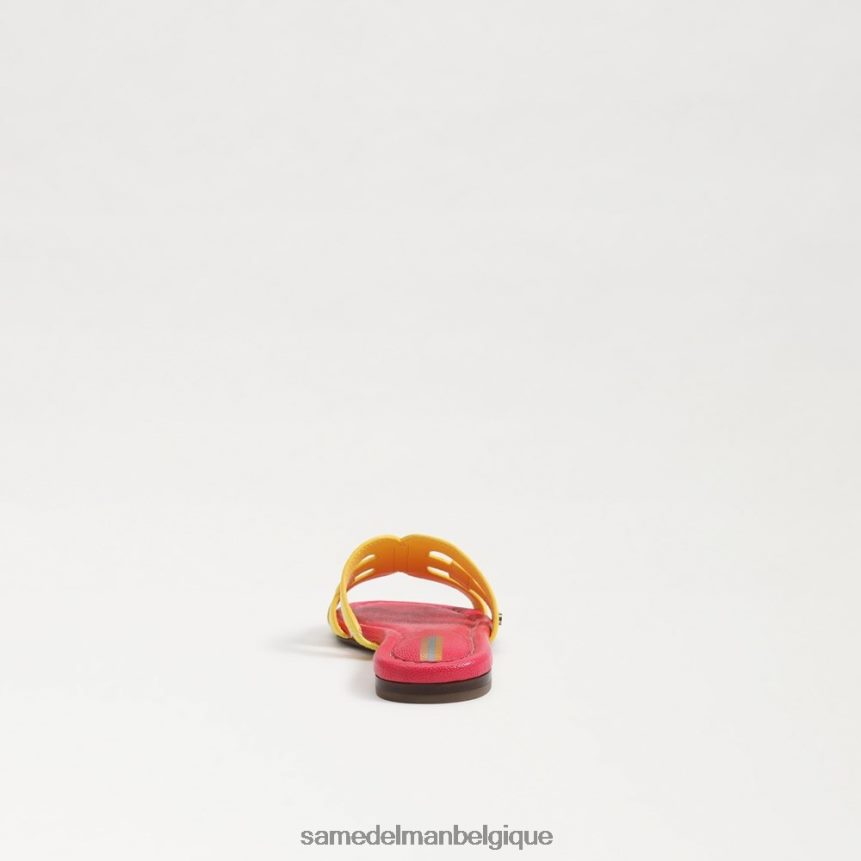 sandale à enfiler baie Sam Edelman enfants jaune mimosa/ultra fuscia JZ0XZ0886 chaussure