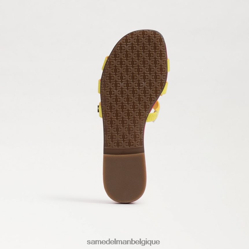 sandale à enfiler baie Sam Edelman enfants jaune mimosa/ultra fuscia JZ0XZ0886 chaussure
