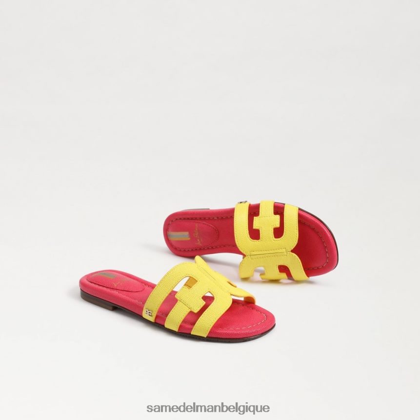 sandale à enfiler baie Sam Edelman enfants jaune mimosa/ultra fuscia JZ0XZ0886 chaussure