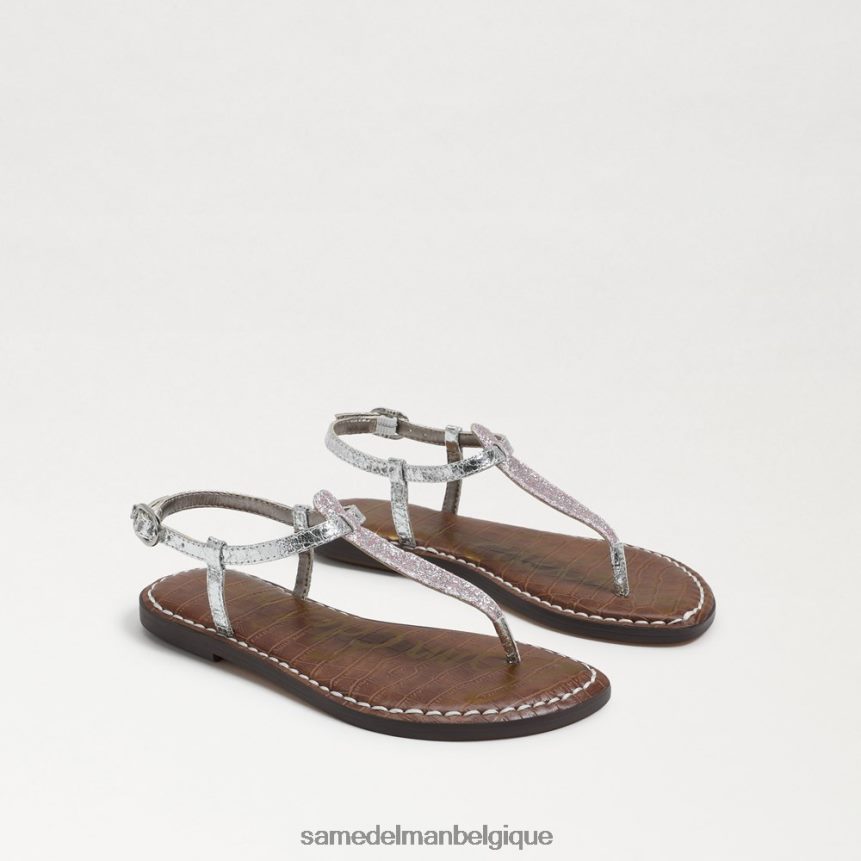 sandale tong gigi Sam Edelman enfants lilas/paillettes argentées JZ0XZ0960 chaussure