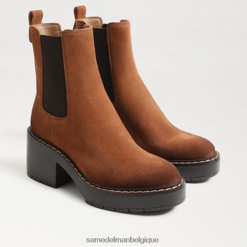 botte chelsea anderson Sam Edelman femmes marron frontière JZ0XZ0756 chaussure