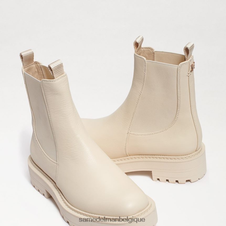 botte chelsea laguna Sam Edelman femmes cuir ivoire moderne JZ0XZ0458 chaussure