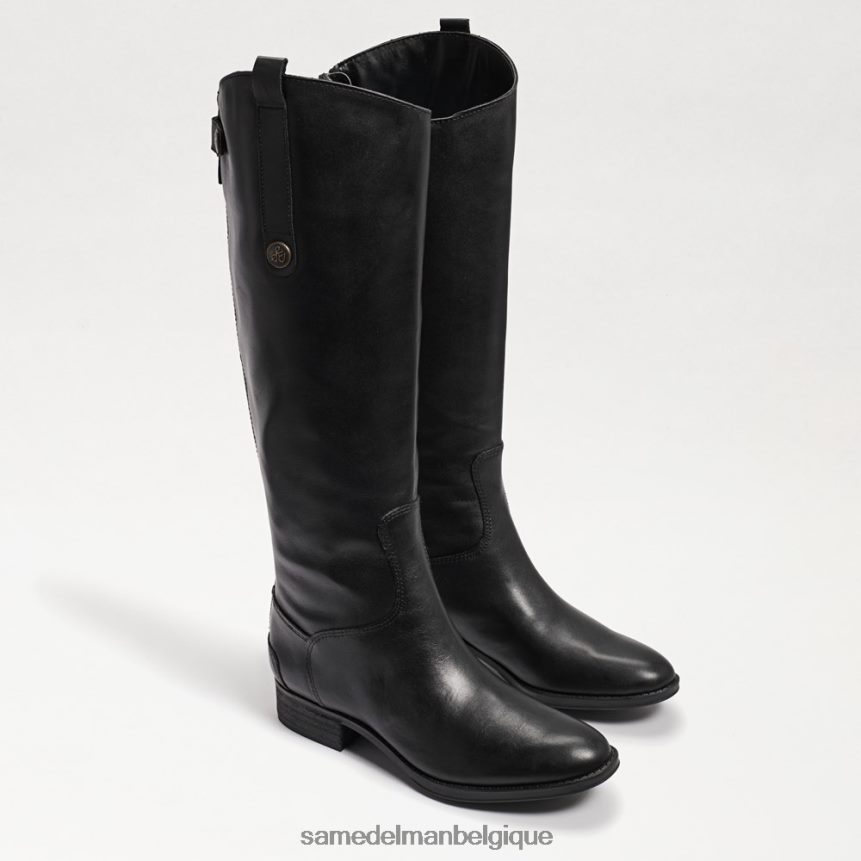 botte d'équitation en cuir Penny Sam Edelman femmes Cuir noir JZ0XZ0415 chaussure