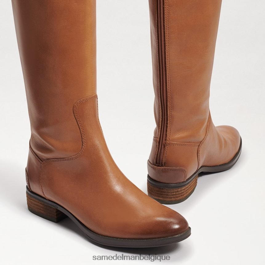 botte d'équitation en cuir Penny Sam Edelman femmes cuir de whisky JZ0XZ0416 chaussure