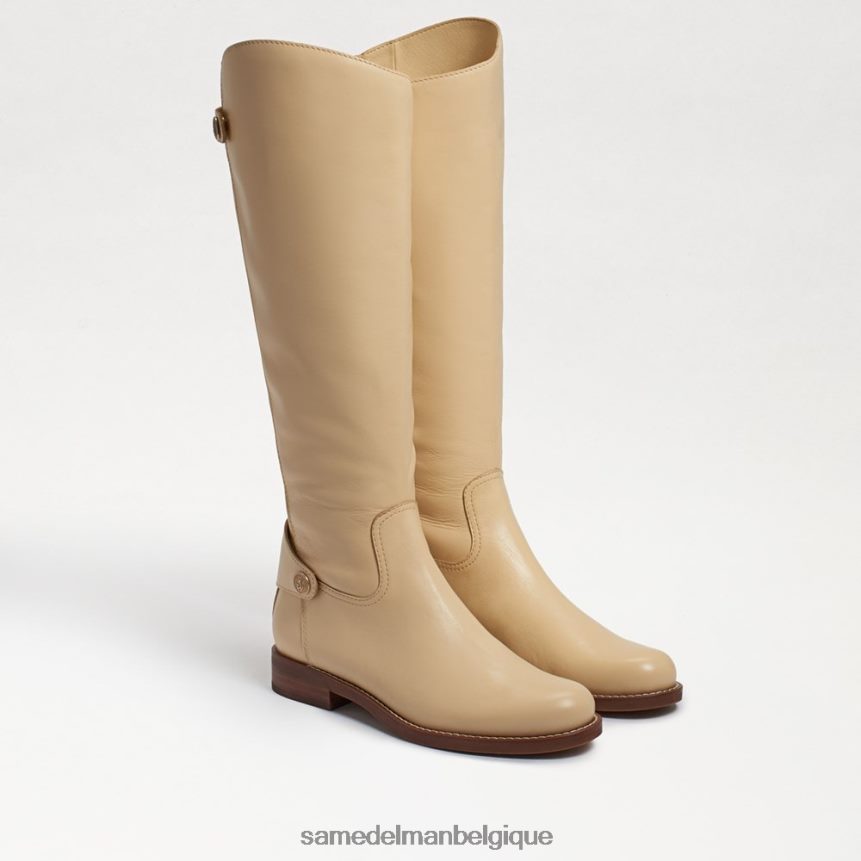 botte d'équitation mikala Sam Edelman femmes cuir coquille d'oeuf JZ0XZ0730 chaussure