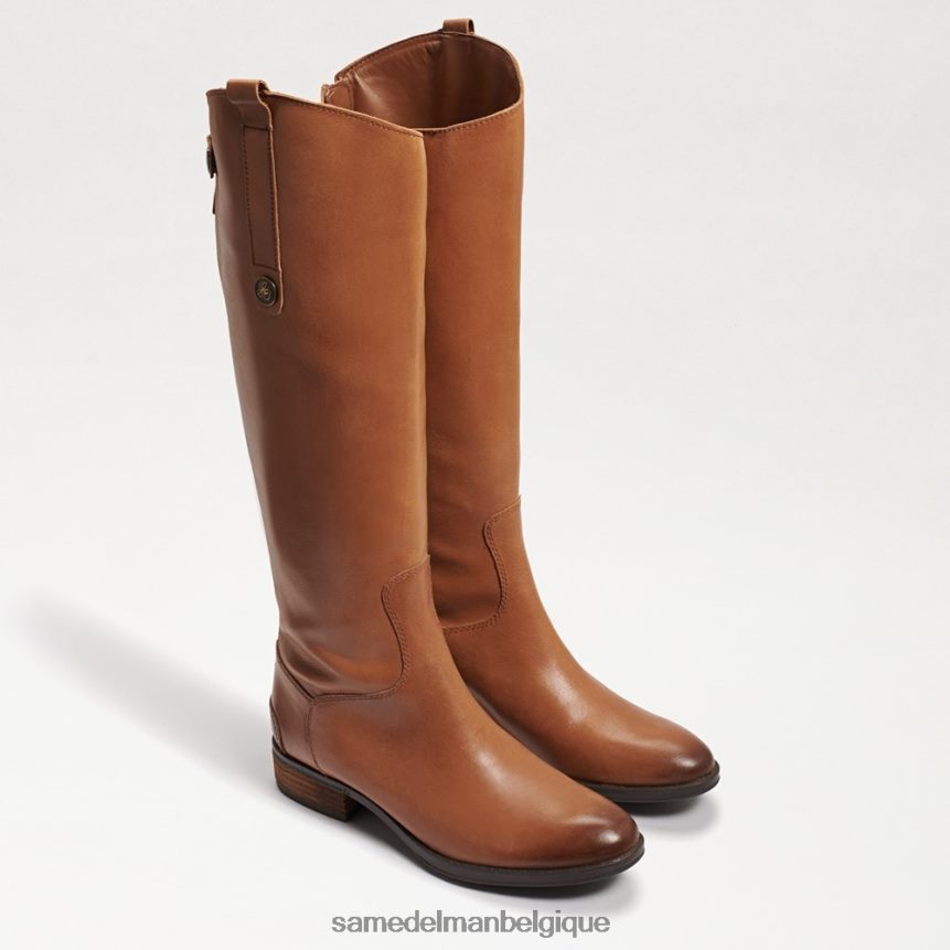 botte d'équitation penny2 large en cuir de veau Sam Edelman femmes cuir de whisky JZ0XZ0436 chaussure
