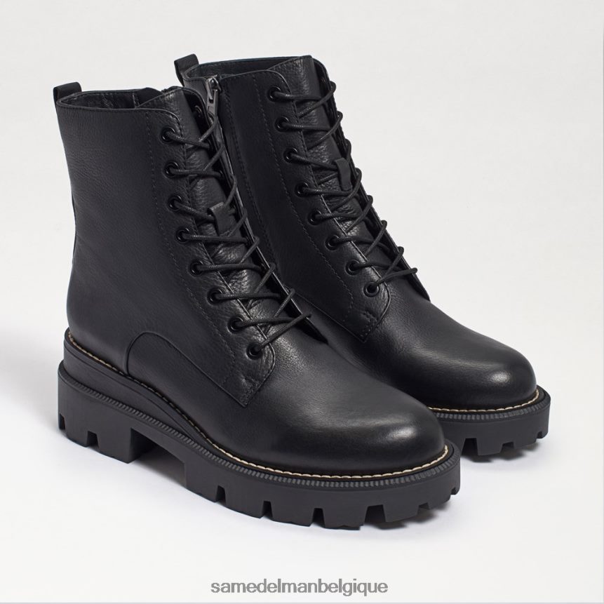 botte de combat à plateforme mansardée Sam Edelman femmes Cuir noir JZ0XZ0626 chaussure