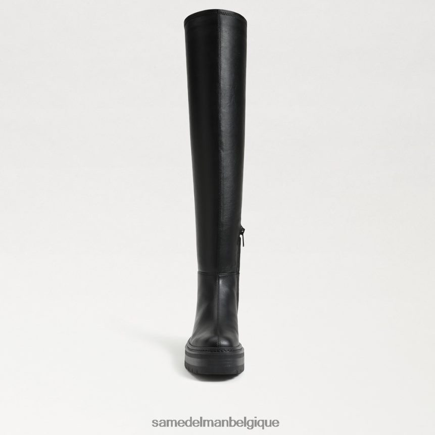 Lydia sur la botte au genou Sam Edelman femmes Cuir noir JZ0XZ0879 chaussure