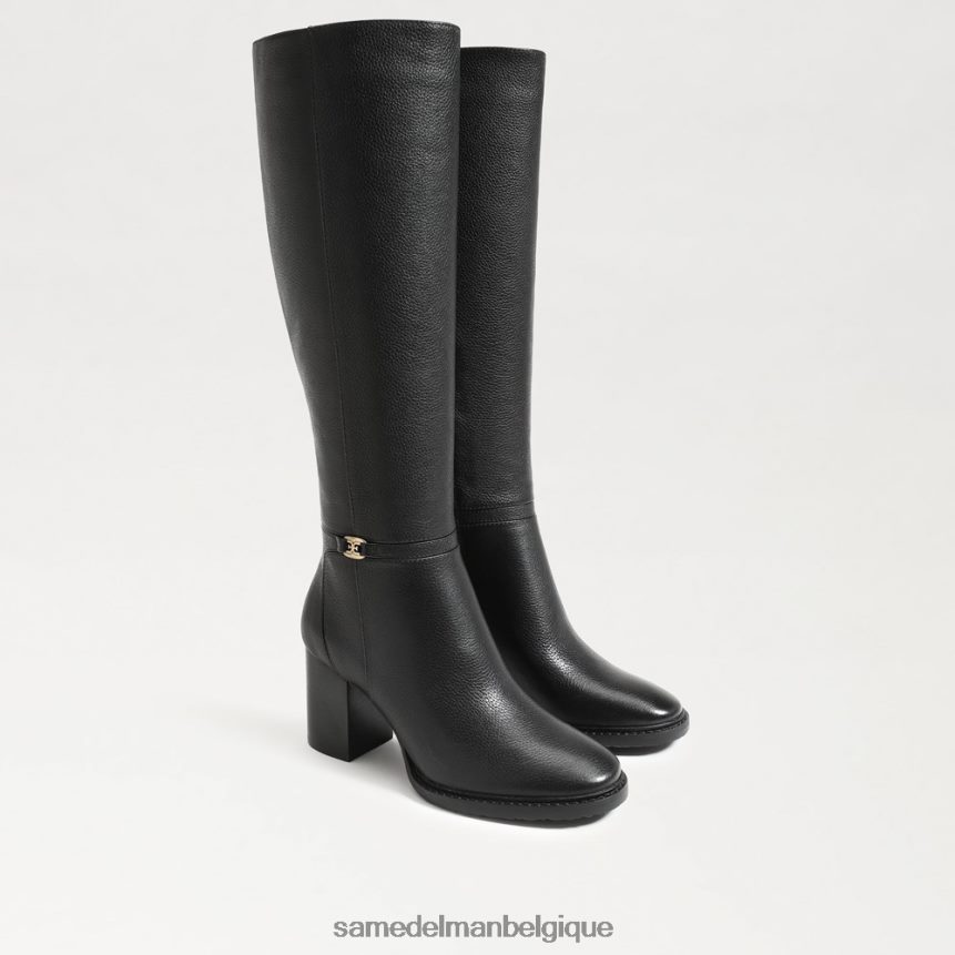 botte haute Elsy Sam Edelman femmes Cuir noir JZ0XZ0798 chaussure