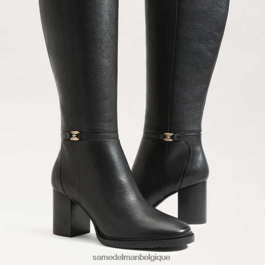 botte haute Elsy Sam Edelman femmes Cuir noir JZ0XZ0798 chaussure