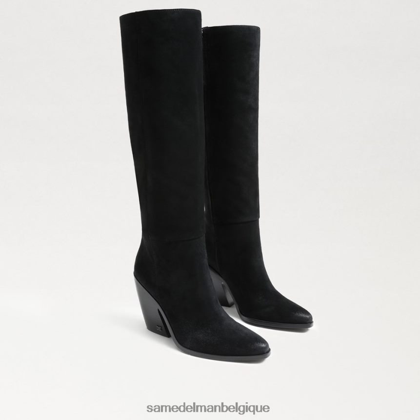 botte haute au genou annabel Sam Edelman femmes Suède noir JZ0XZ0859 chaussure