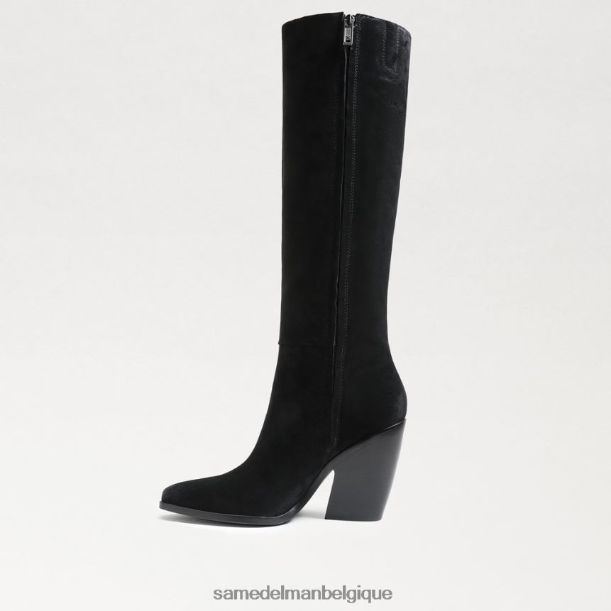 botte haute au genou annabel Sam Edelman femmes Suède noir JZ0XZ0859 chaussure