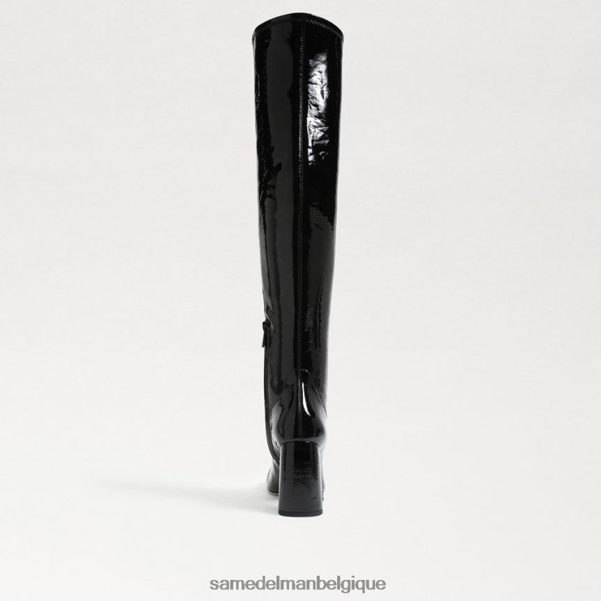 botte haute cosette Sam Edelman femmes vernis noir JZ0XZ0746 chaussure
