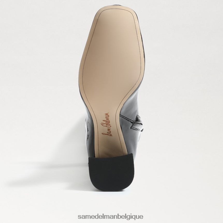 botte haute cosette Sam Edelman femmes vernis noir JZ0XZ0746 chaussure
