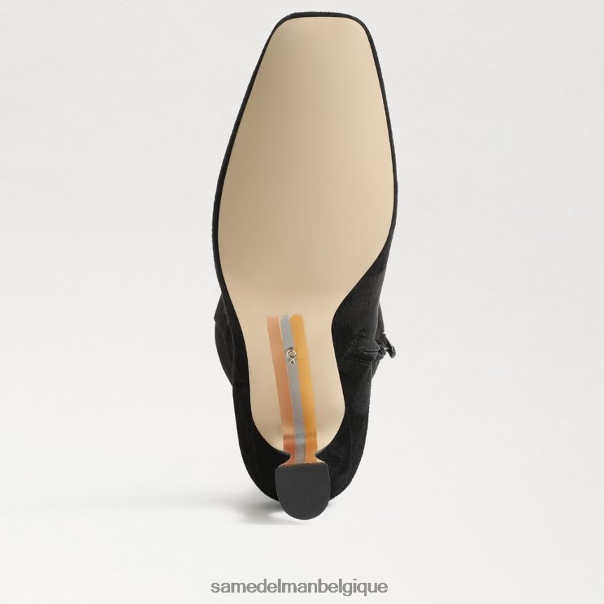 botte haute leigh Sam Edelman femmes Suède noir JZ0XZ0825 chaussure