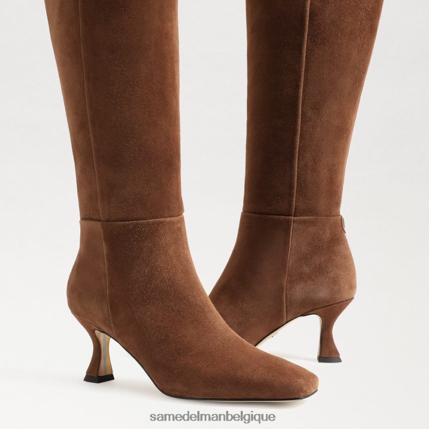 botte haute leigh Sam Edelman femmes noix de coco grillée JZ0XZ0823 chaussure