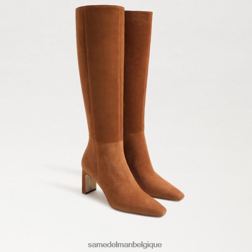 botte haute sylvia Sam Edelman femmes marron frontière JZ0XZ0748 chaussure