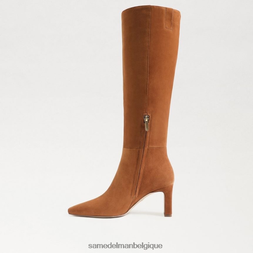 botte haute sylvia Sam Edelman femmes marron frontière JZ0XZ0748 chaussure