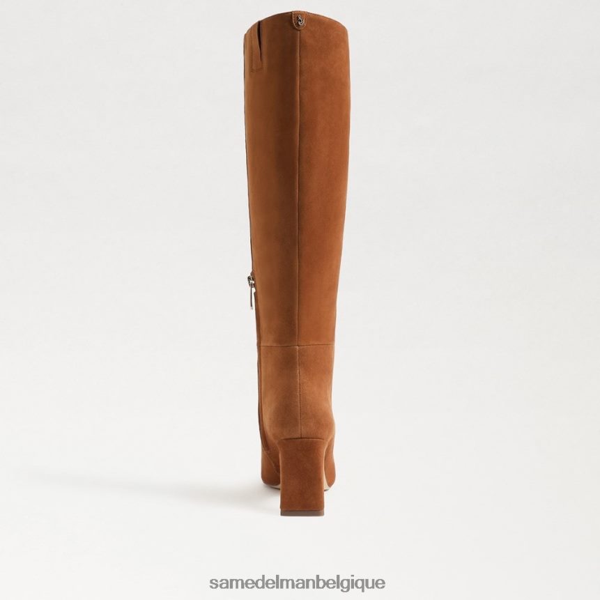 botte haute sylvia Sam Edelman femmes marron frontière JZ0XZ0748 chaussure