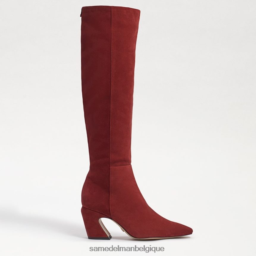 botte hauteur genou sulema Sam Edelman femmes daim brique JZ0XZ0883 chaussure