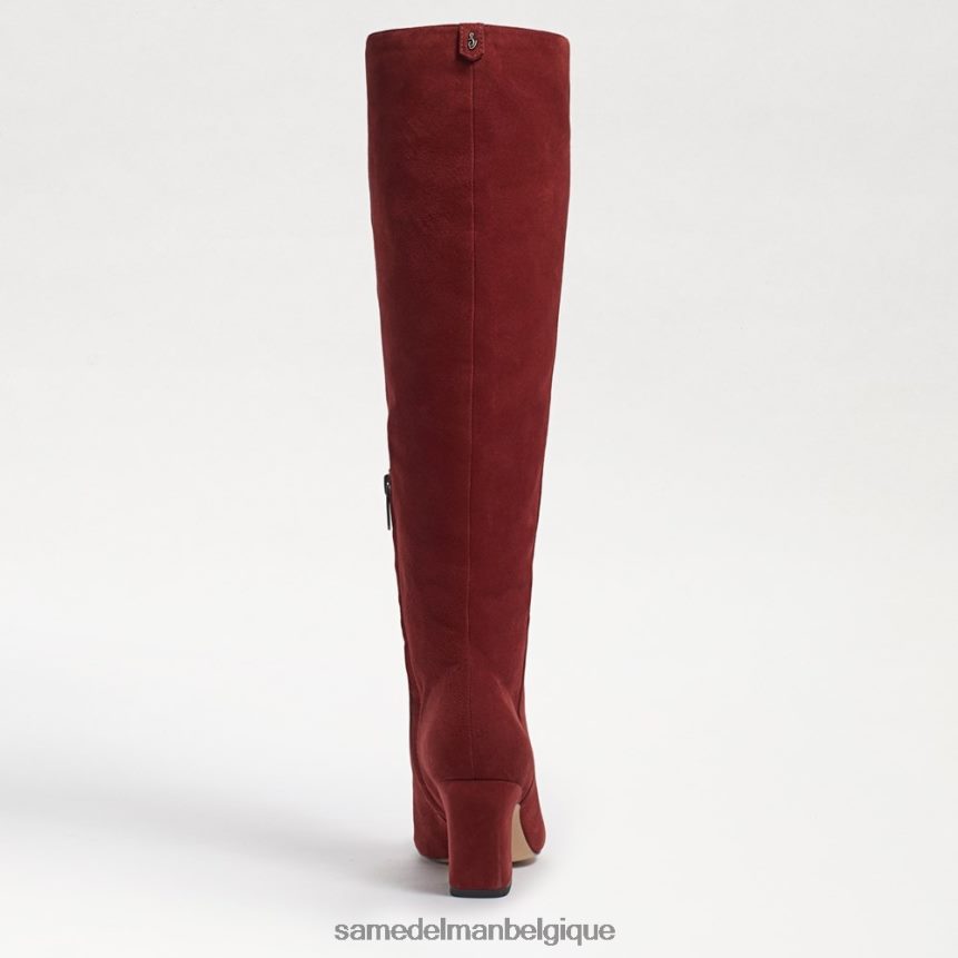 botte hauteur genou sulema Sam Edelman femmes daim brique JZ0XZ0883 chaussure