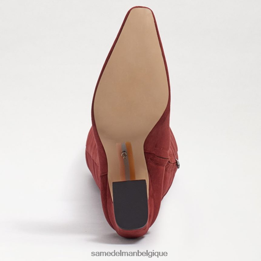 botte hauteur genou sulema Sam Edelman femmes daim brique JZ0XZ0883 chaussure