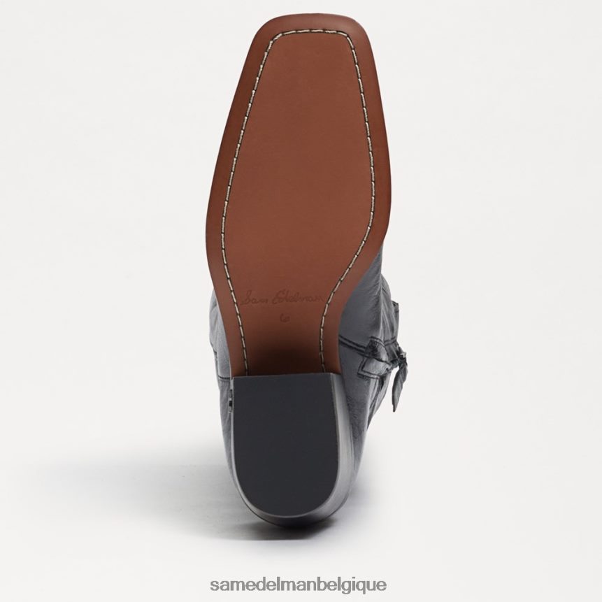 botte western brisée Sam Edelman femmes Cuir noir JZ0XZ0815 chaussure