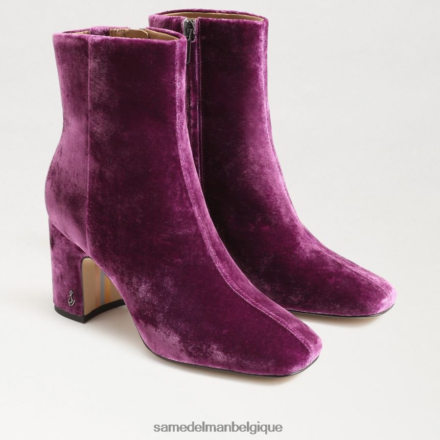 bottine fauve Sam Edelman femmes velours orchidée profond JZ0XZ0782 chaussure